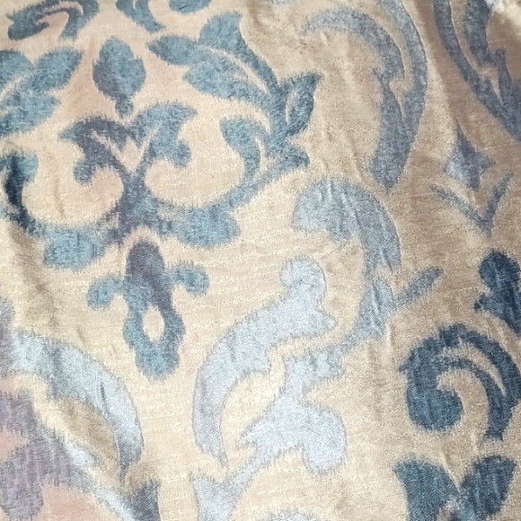 cindy crawford Accents Cindy Crawford Elegant Tan Blue Gray Curtain